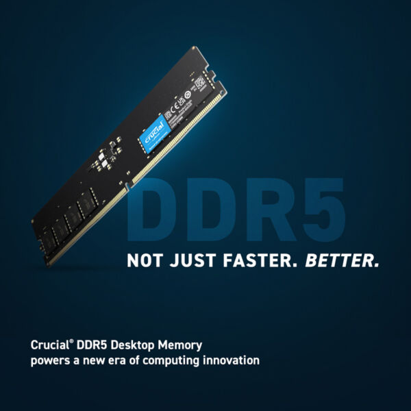 Crucial CT16G48C40U5 DDR5 16GB 4800MHz CL40 Single Channel Desktop RAM 4 1