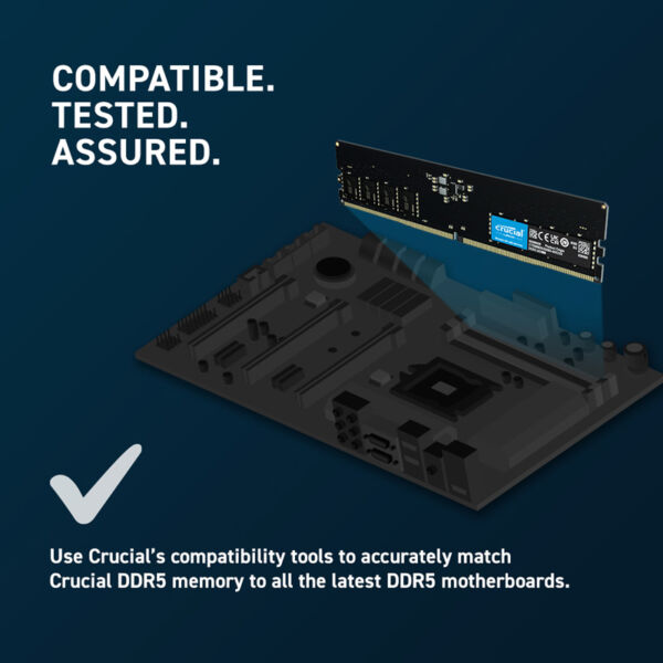 Crucial CT16G48C40U5 DDR5 16GB 4800MHz CL40 Single Channel Desktop RAM 5 1